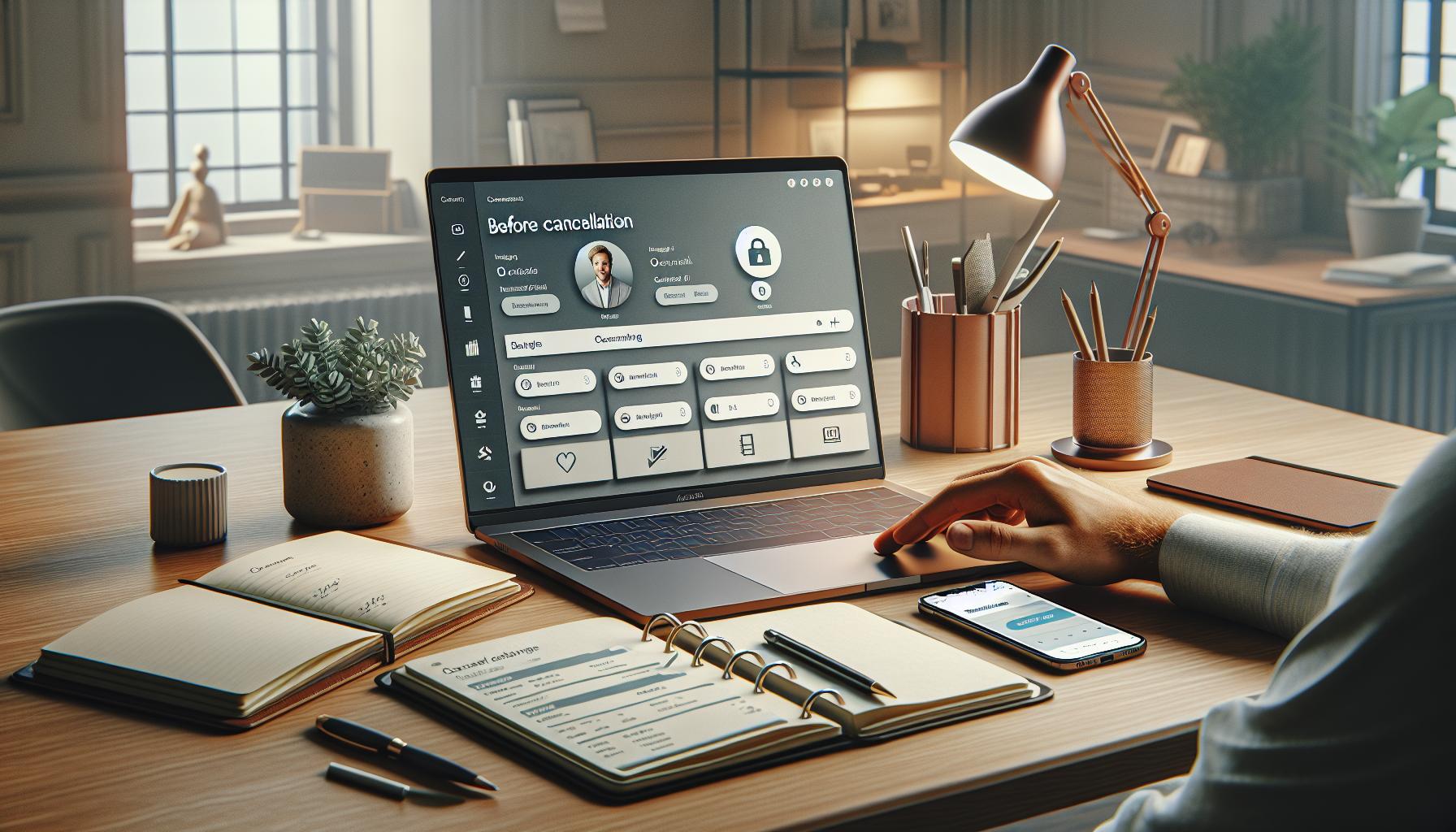 Managing Your Account Before Cancellation